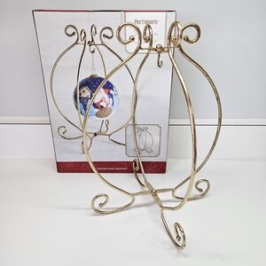 Pier 1 Imports Gold Tone Folding Single Ornament Holder Display Stand